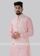 Men's Attractive Light Pink Color Nehru Jacket Suit